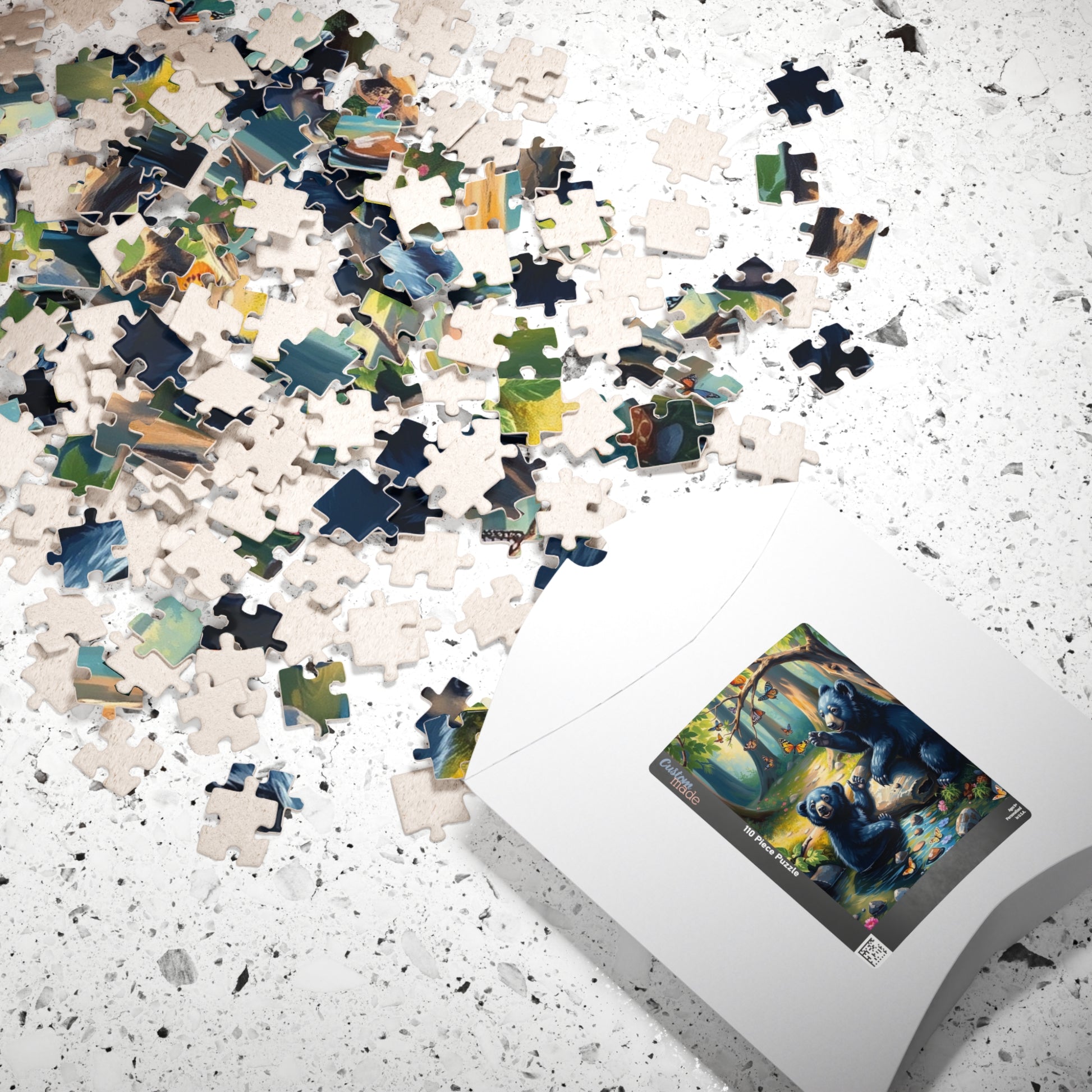 Nature-Inspired Bear Puzzle, Fun Family Activity, Animal Wildlife Themed Gift, Jigsaw Fun, Mindful Moments Puzzle The Puzzle Chest