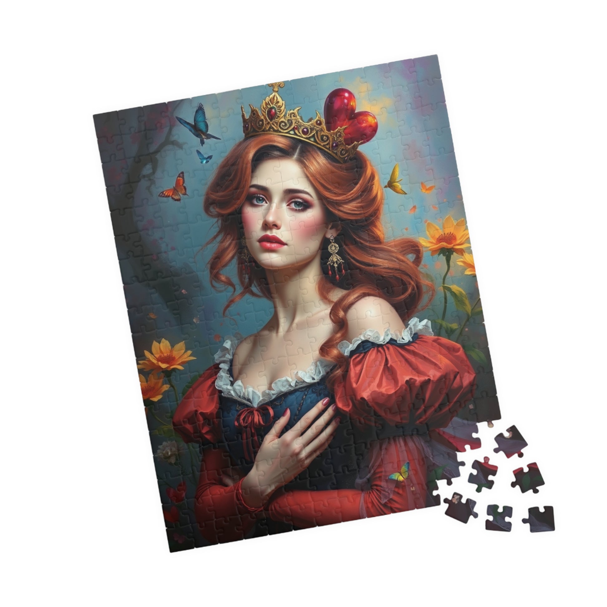 Jigsaw Puzzle - Woman in Queen of Hearts Costume, 110 252 520 1014 Pieces, Fun Family Activity, Relaxing Hobby, Gift Idea, Party Game, Home Puzzle The Puzzle Chest