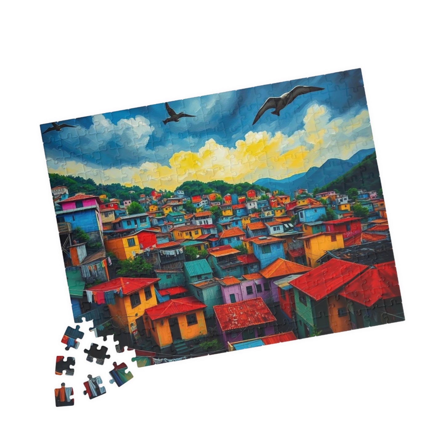 Rio de Janeiro Favela Jigsaw Puzzle for Adult Entertainment, Mindfulness Activity, Holiday Birthday Gift for Friends, Cityscape Puzzle Puzzle The Puzzle Chest