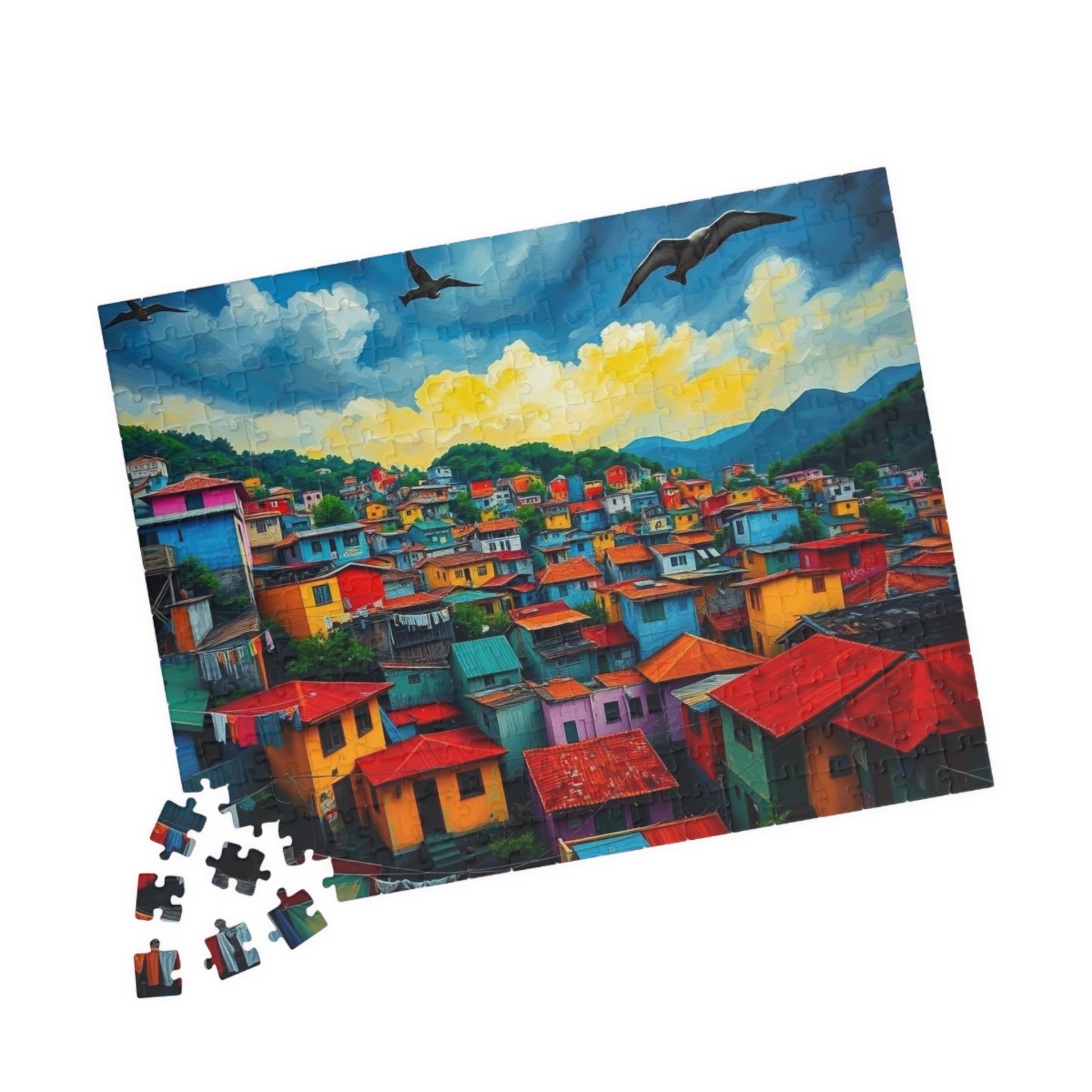 Rio de Janeiro Favela Jigsaw Puzzle for Adult Entertainment, Mindfulness Activity, Holiday Birthday Gift for Friends, Cityscape Puzzle Puzzle The Puzzle Chest