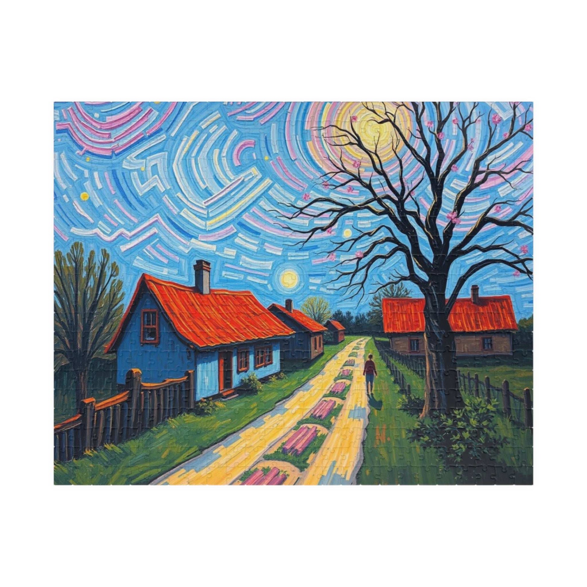 Vibrant Landscape Puzzle, Challenging Jigsaw Game, Stress Relief Activity, Family Game Night, Frameable Puzzle Artwork, Gift for Art Lovers 520 pcs (Horizontal) Puzzle The Puzzle Chest