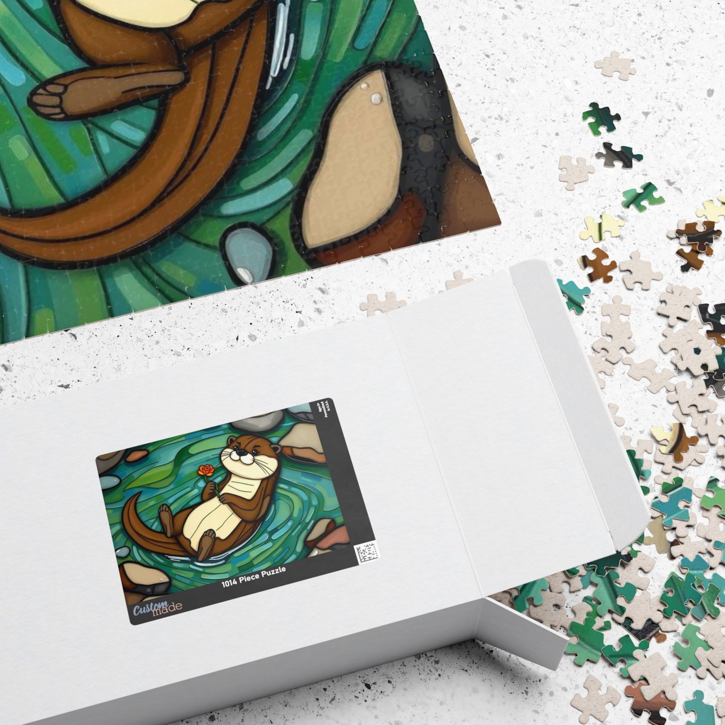 River Serenity Otter Puzzle - 110-1014 Piece Cute Wildlife Animal Jigsaw Game for Fun Family Activity, Unique Gift Idea, Creative Challenge