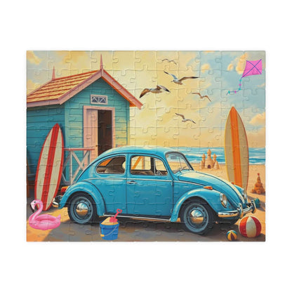 Coastal Breeze Vintage Car Puzzle - Ideal Holiday Birthday Gift for Beach Lovers 110 pcs (Horizontal) Puzzle The Puzzle Chest