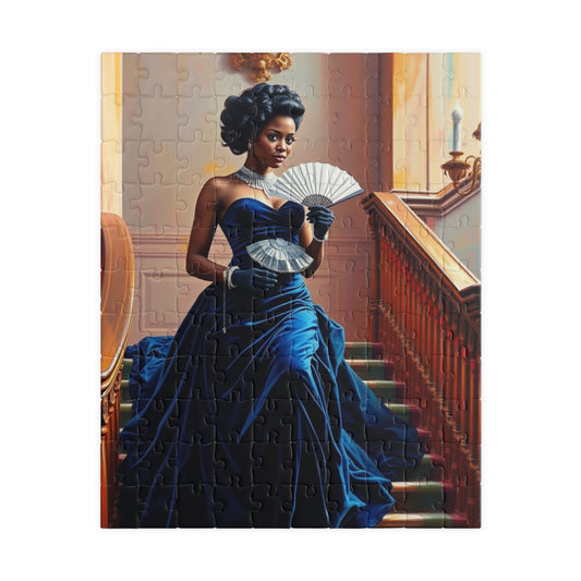 Afro-American Woman Jigsaw Puzzle, Black Woman Ballroom Dance, Afrocentric Game, Relaxing Hobby Mindful Activity, Unique Gift for Art Lovers