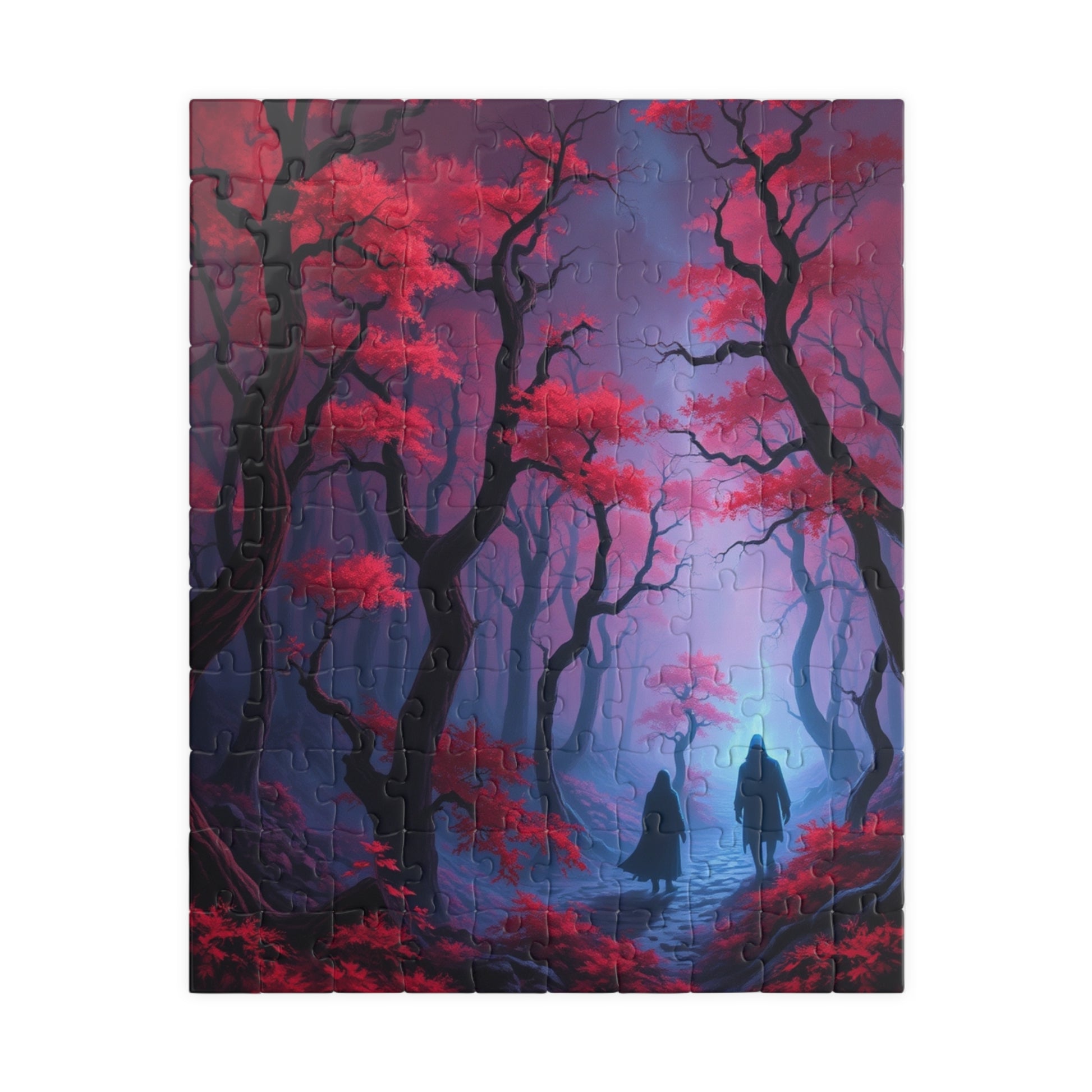 Gothic Puzzle, Dark Forest Jigsaw, 110-1014 Piece, Ghostly Figure, Halloween Fun Activity, Spooky Mystery Game, Challenging Puzzle 110 pcs (Vertical) Puzzle The Puzzle Chest
