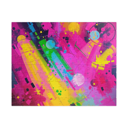 Vibrant Abstract Puzzle | Colorful Jigsaw Game for Adults, Home Entertainment Gift for Art Lovers, Family Activity, Unique Wall Art 110 pcs (Horizontal) Puzzle The Puzzle Chest