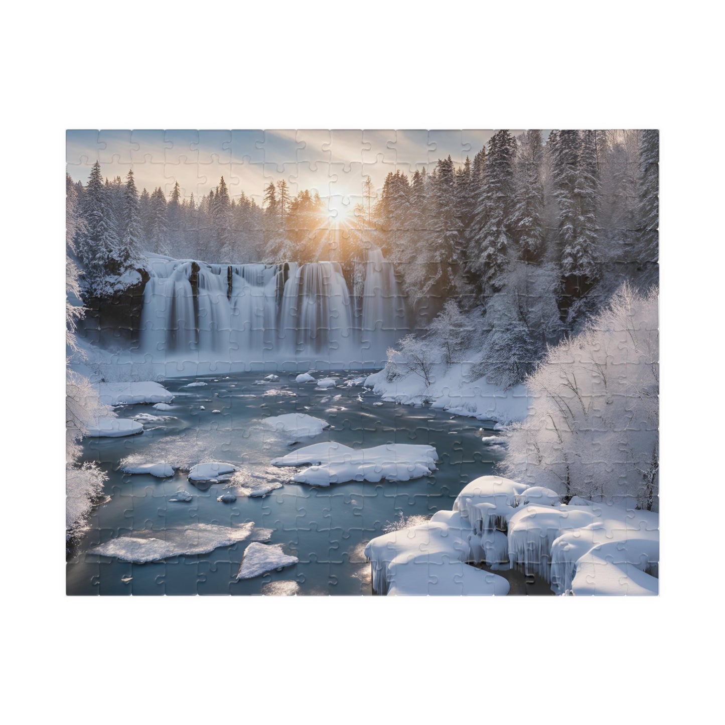 Niagara Falls Winter Landscape Puzzle, 110-1014 Piece, Famous Historical Landmark Jigsaw Game, Creative Activity for Puzzle Lover, Giftable 252 pcs (Horizontal) Puzzle The Puzzle Chest