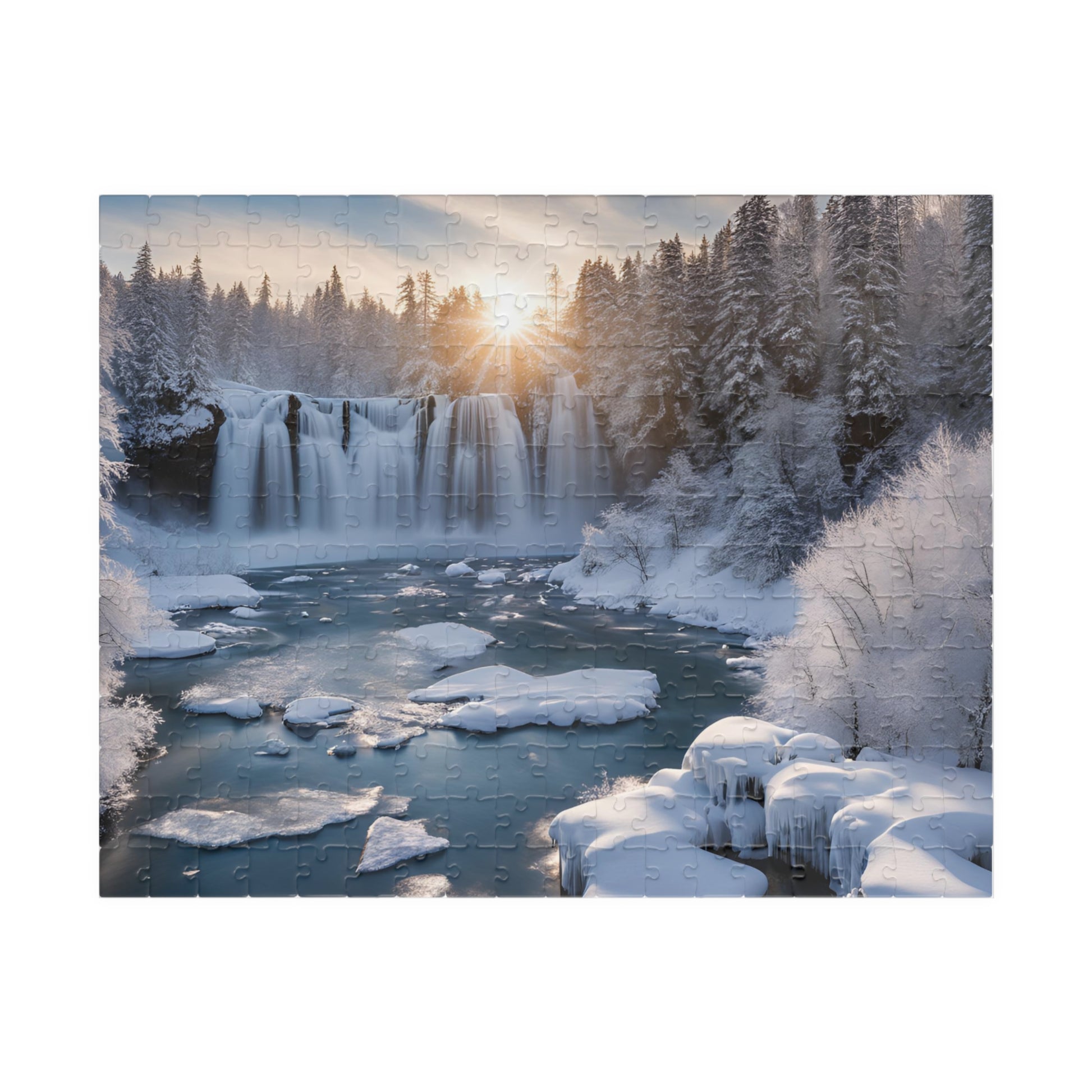 Niagara Falls Winter Landscape Puzzle, 110-1014 Piece, Famous Historical Landmark Jigsaw Game, Creative Activity for Puzzle Lover, Giftable 252 pcs (Horizontal) Puzzle The Puzzle Chest