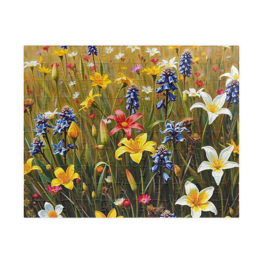 Floral Puzzle - Nature's Beauty, Jigsaw Puzzle for Family Fun, Gift for Garden and Puzzle Lovers, Mindfulness Activity, Indoor Entertainment 110 pcs (Horizontal) Puzzle The Puzzle Chest