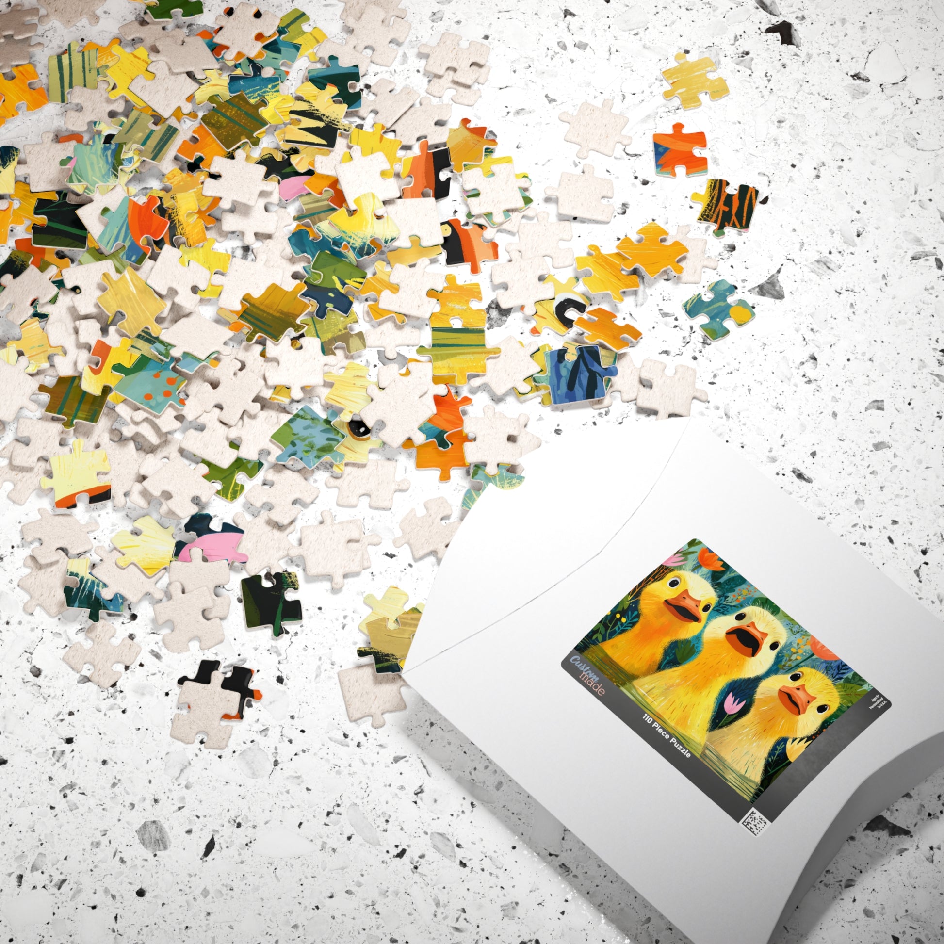 Three Yellow Ducklings Puzzle 110/252/520/1014 Piece | Cute Farm Animal Jigsaw Puzzle The Puzzle Chest