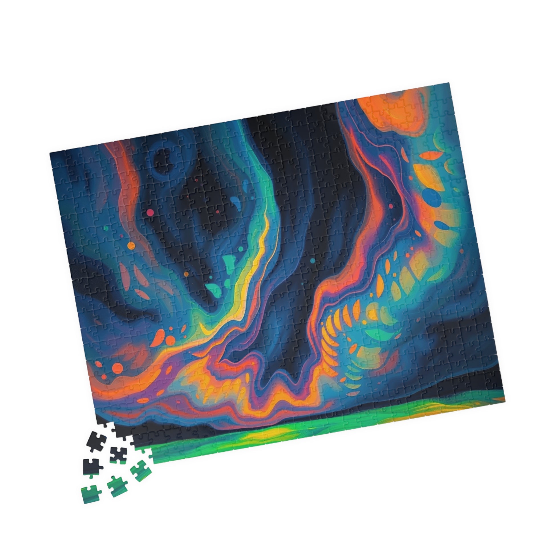 Vibrant Abstract Jigsaw Puzzle, Fun Family Indoor Activity, Gift for Kids and Adults, Puzzle Lovers Gift for Friends Puzzle The Puzzle Chest
