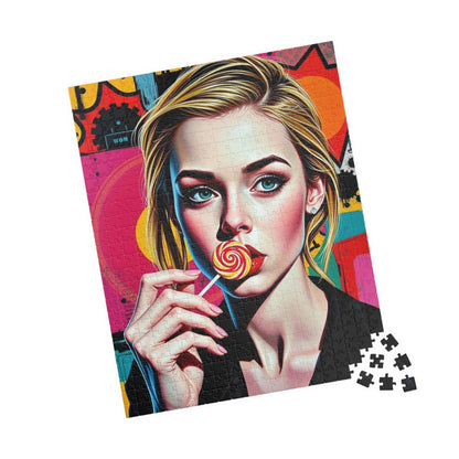 Colorful Pop Art Puzzle - Engaging Woman Portrait Jigsaw for Art Lovers, Family Game Night, Unique Gifts, Home Entertainment, Stress Relief Puzzle The Puzzle Chest
