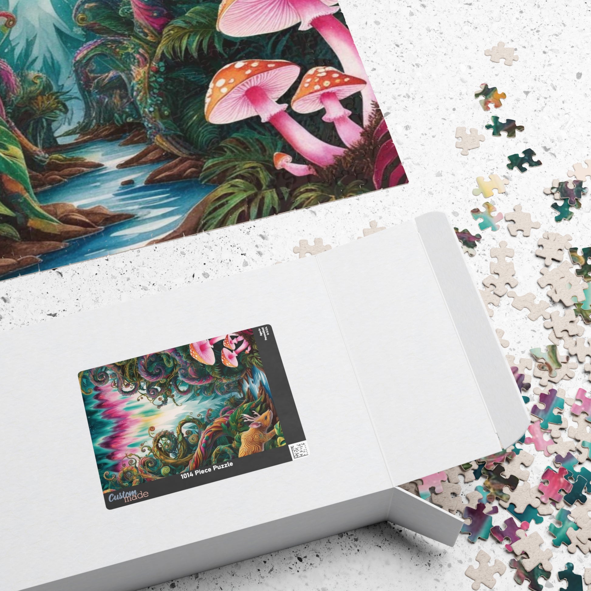 Trippy Jigsaw Puzzle, Vibrant Kaleidoscopic Jungle Scene, Relaxing Solo Game, Puzzle Enthusiasts Entertainment, Puzzling Activity for Adults Puzzle The Puzzle Chest