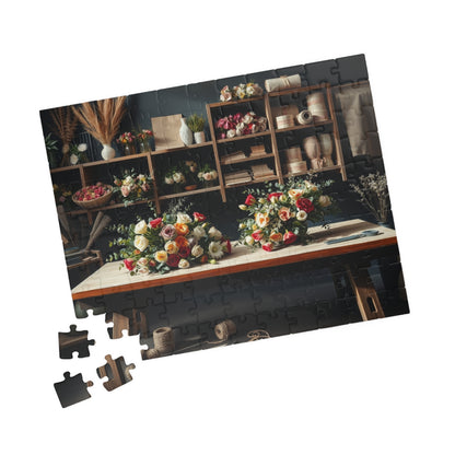 Floral Arrangement Workshop Puzzle, Cozy Flower Studio Bouquet Making Scene Jigsaw Game, Challenging Relaxing Activity, Mindfulness, Gift Puzzle The Puzzle Chest