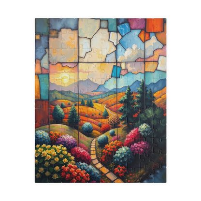 Chromatic Vale Landscape Puzzle, 110-1014 Piece Adult Jigsaw, Scenic Nature Art, Gift for Puzzle Lover, Mindfulness Activity, Brain Teaser