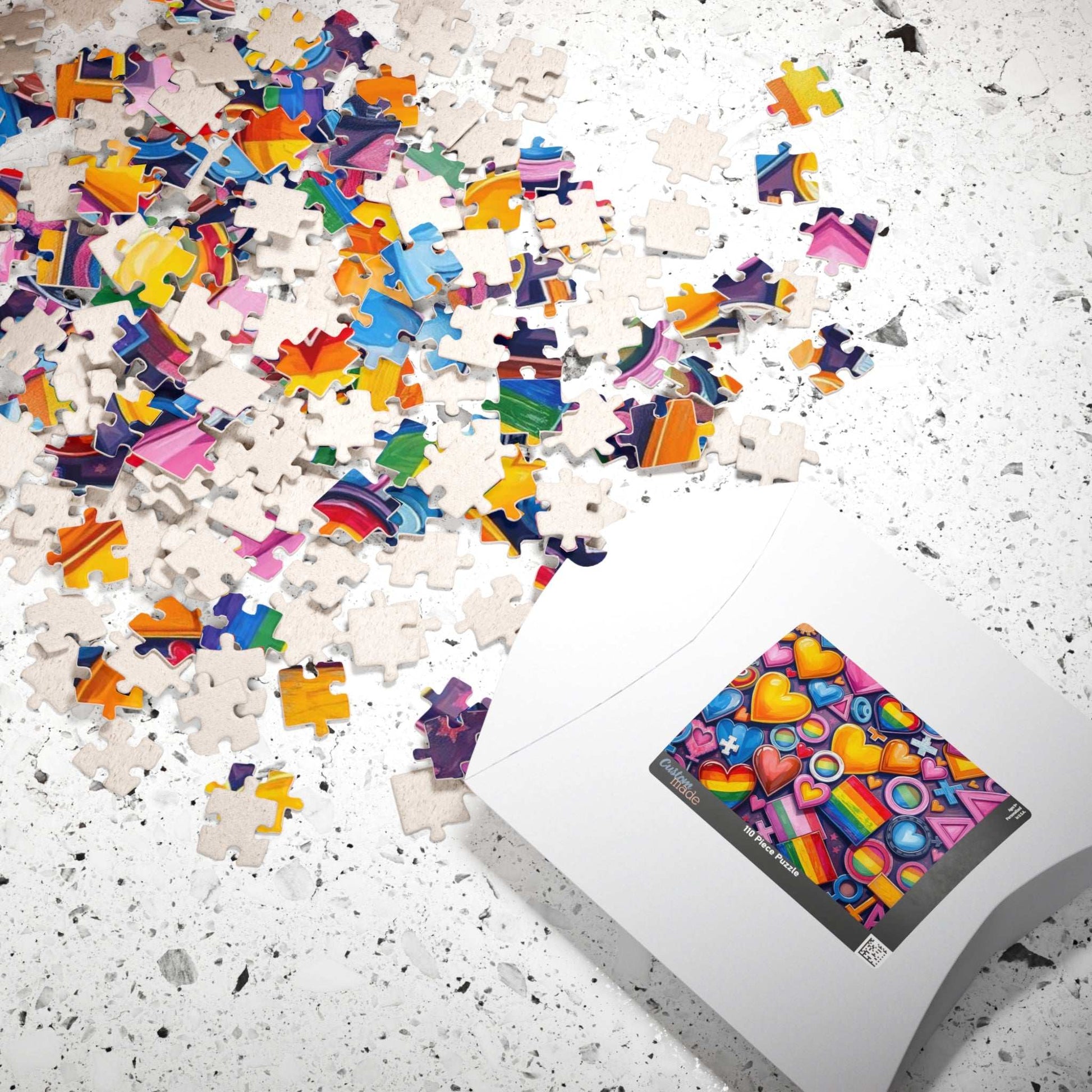 Rainbow Pride Puzzle Jigsaw Game - 110 252 520 1014-piece, Fun for Family Game Night, LGBTQ+ Celebration, Gift for Anyone Who Loves Puzzles Puzzle The Puzzle Chest