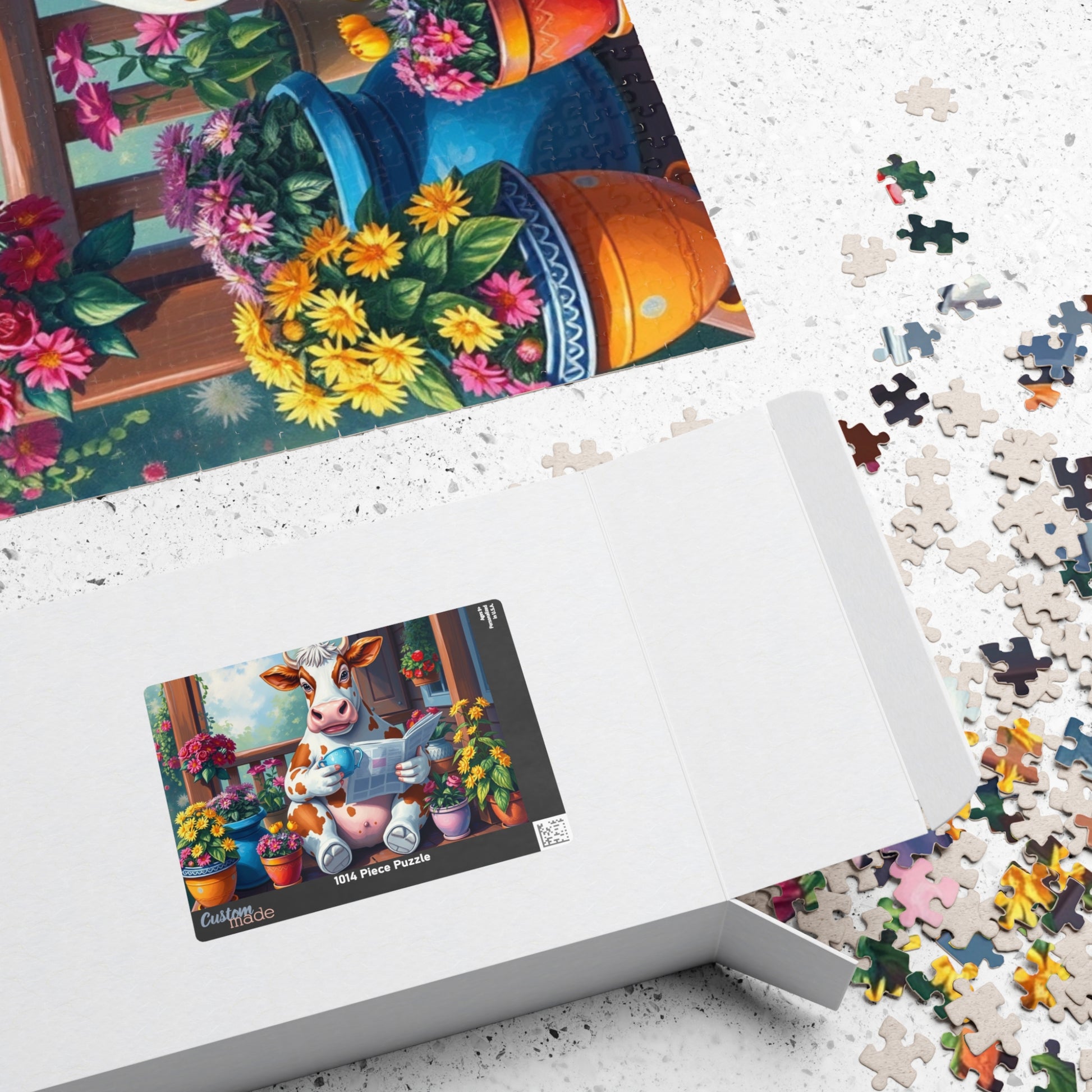 Whimsical Cow Jigsaw Puzzle, Fun Home Solo Entertainment, Gift for Farm Lovers Animal Enthusiasts, Family Game Night, Mindfulness Activity Puzzle The Puzzle Chest