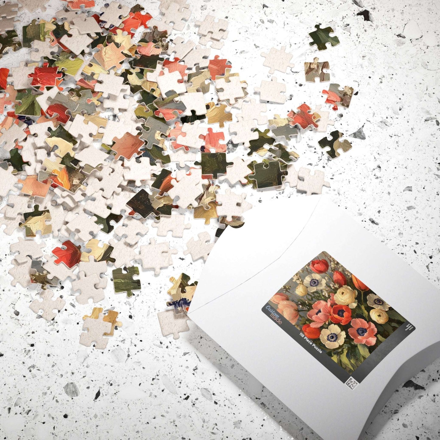 Vintage Anemone and Ranunculus Floral Puzzle 110-1014-piece | Botanical Jigsaw
