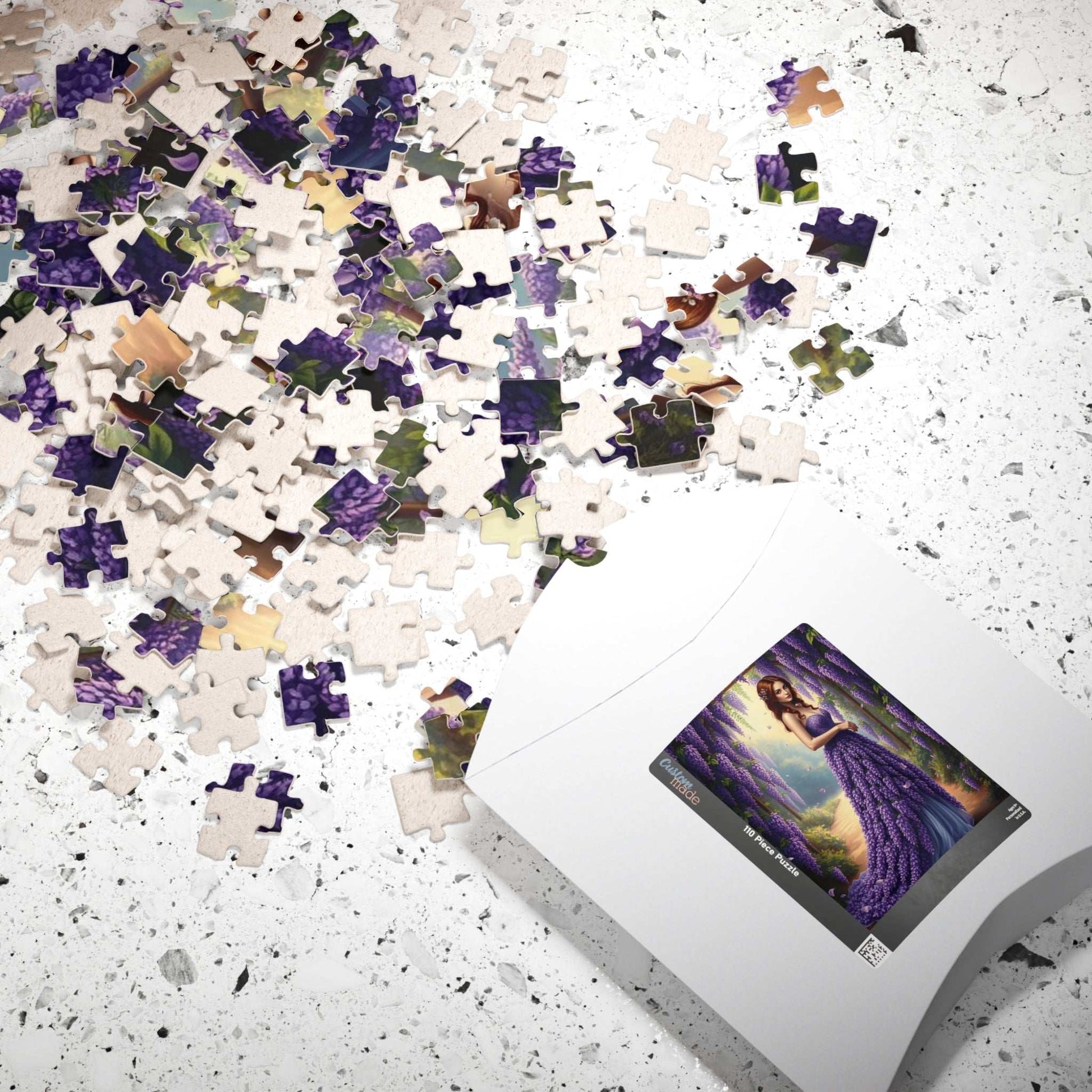 Lady of the Wisteria Arch - Dreamy Floral Garden Jigsaw Puzzle, Floral Puzzle Gift for Flower Lover