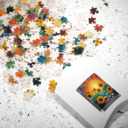 Sunflower and Seashell Jigsaw Puzzle, Colorful Sunset Beach Puzzle for Adults, Fun Indoor Activity, Puzzle Gift for Friends, Family Night Puzzle The Puzzle Chest
