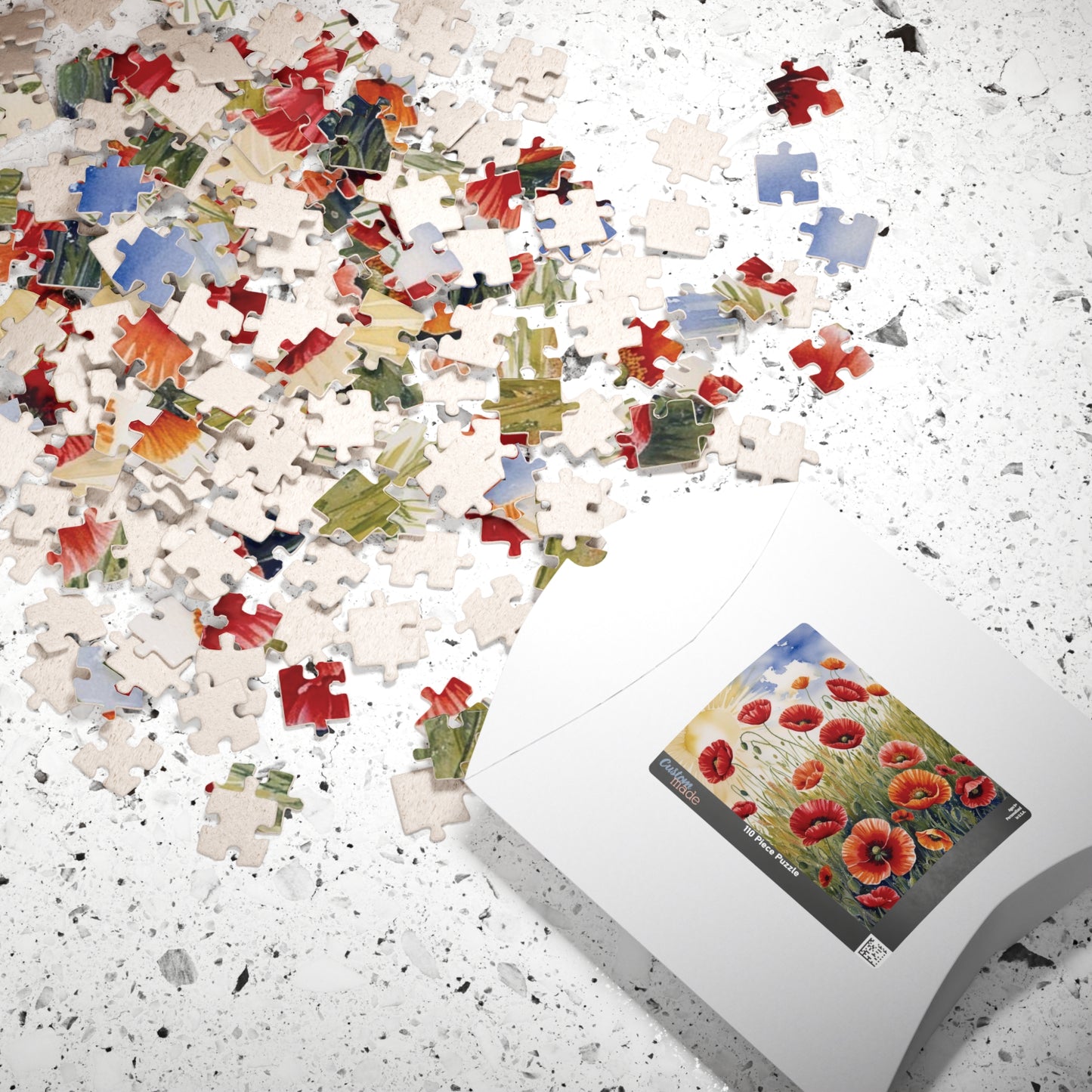 Poppy Field Jigsaw Puzzle, Impressionist Style Summer 110-1014 Piece Tabletop Game, Mindfulness Birthday Holiday Gift for Friends Puzzle The Puzzle Chest