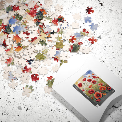 Poppy Field Jigsaw Puzzle, Impressionist Style Summer 110-1014 Piece Tabletop Game, Mindfulness Birthday Holiday Gift for Friends Puzzle The Puzzle Chest