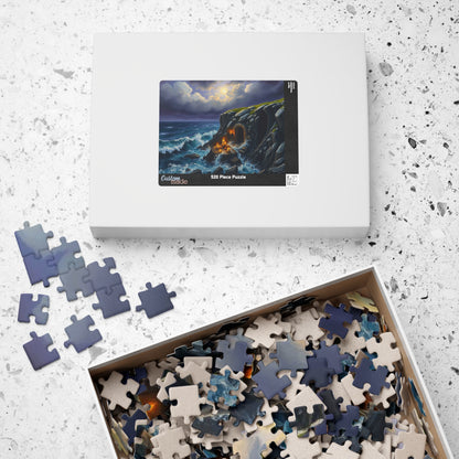 Sepulcher by the Sea Gothic Jigsaw Puzzle, Mystical Coastal Gothic Art Print, Solo Fun Meditation Activity, Gift for Dark Fantasy Lover Puzzle The Puzzle Chest