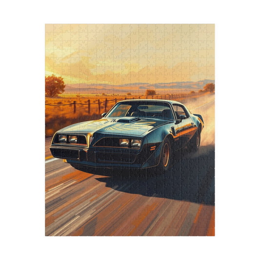 Vintage Car Jigsaw Puzzle - 1977 Pontiac Firebird, Classic Auto Enthusiast Gift for Friends Car Lover, Family Fun Game Nights, Brain Teaser 520 pcs (Vertical) Puzzle The Puzzle Chest
