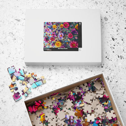 Floral Mosaic Puzzle, 110-1014 Pieces, Flower Jigsaw Game, Relaxing Family Activity, Gift for Puzzle Lovers and Art Enthusiasts, Frameable Puzzle The Puzzle Chest
