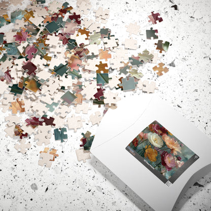 Dreamy Floral Art Jigsaw Puzzle - Whimsical Wildflowers, Botanical Artwork