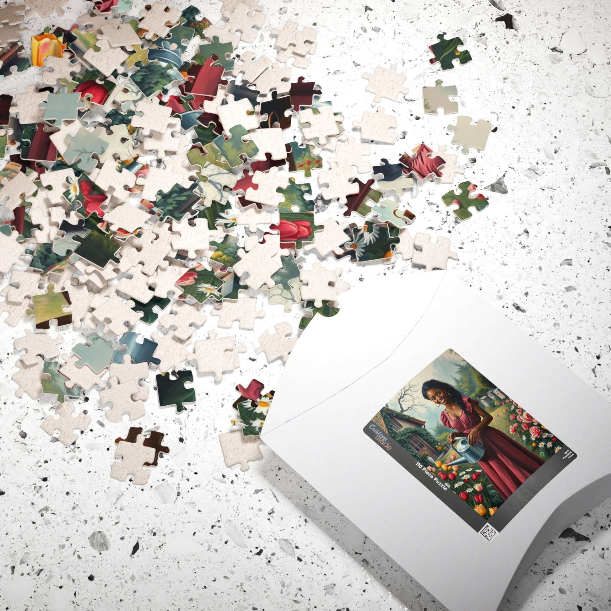 The Garden Keeper Jigsaw Puzzle - Black Woman Art, Afrocentric Artwork, African American Theme Puzzle The Puzzle Chest