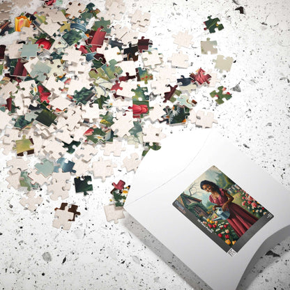 The Garden Keeper Jigsaw Puzzle - Black Woman Art, Afrocentric Artwork, African American Theme Puzzle The Puzzle Chest