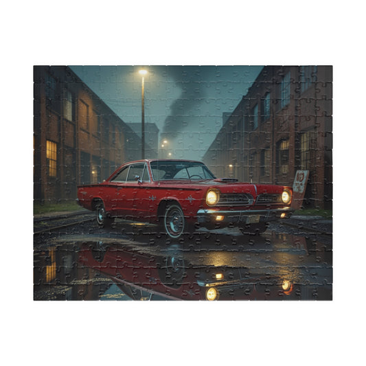Vintage Car Puzzle - Classic Red 1960 Plymouth Fury, Nostalgic Jigsaw for Retro Car Lovers, Gift for Him, Family Fun, Relaxing Activity 252 pcs (Horizontal) Puzzle The Puzzle Chest