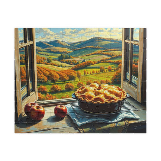 Autumn Landscape Puzzle - Food Jigsaw, Cozy Home Entertainment, Family Game Night Activity, Gift for Puzzle Lovers and Foodies, Fall Decor 110 pcs (Horizontal) Puzzle The Puzzle Chest