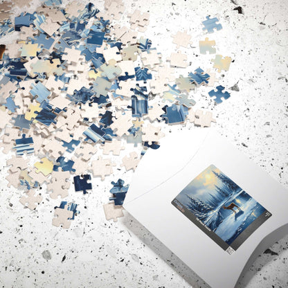 Serene Winter Landscape Puzzle | 110, 252, 520, 1014-piece Jigsaw | Cozy Home Activity, Gift for Nature Lovers, Christmas Decor, Family Time Puzzle The Puzzle Chest