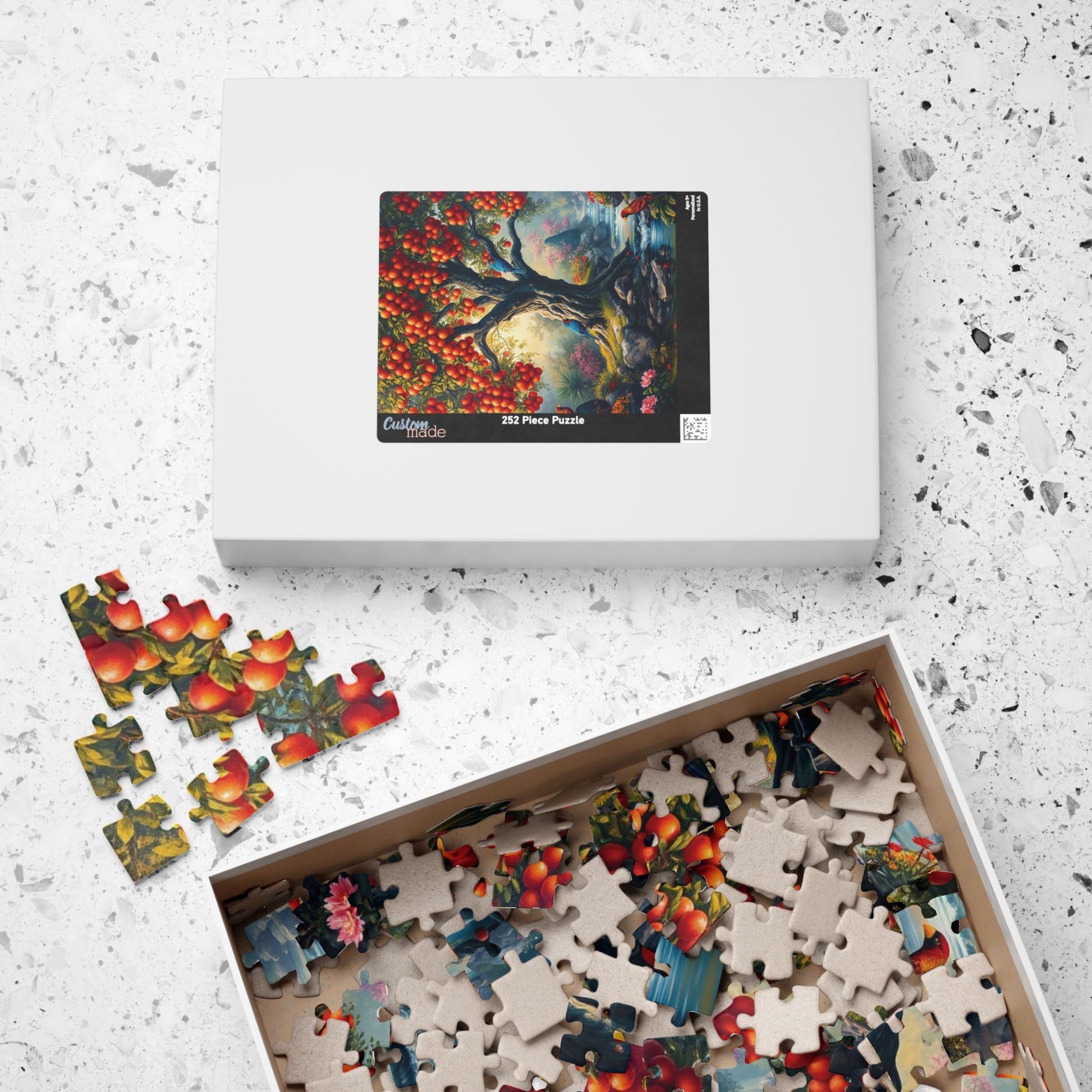 Garden of Eden Puzzle, Serene Biblical Scene (110, 252, 520, 1014 Pieces), Fruit Tree Stream Birds Flowers, Jigsaw Game Brain Teaser, Home Puzzle The Puzzle Chest