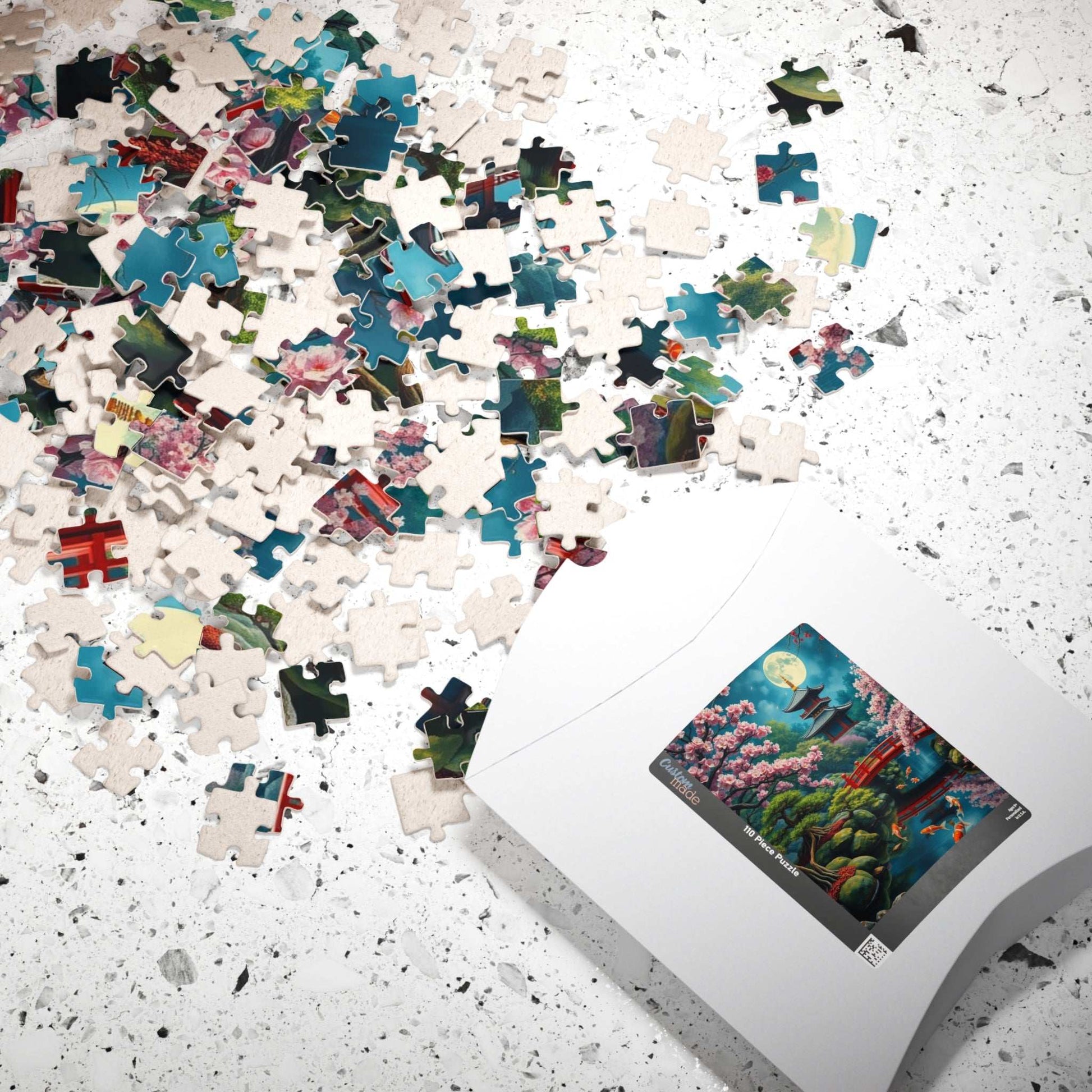 Scenic Koi Pond Puzzle, Relaxing Nature Art, Landscape Game Great for Family Time, Gifts for Puzzle Lovers, 110-1014 Piece Options Puzzle The Puzzle Chest