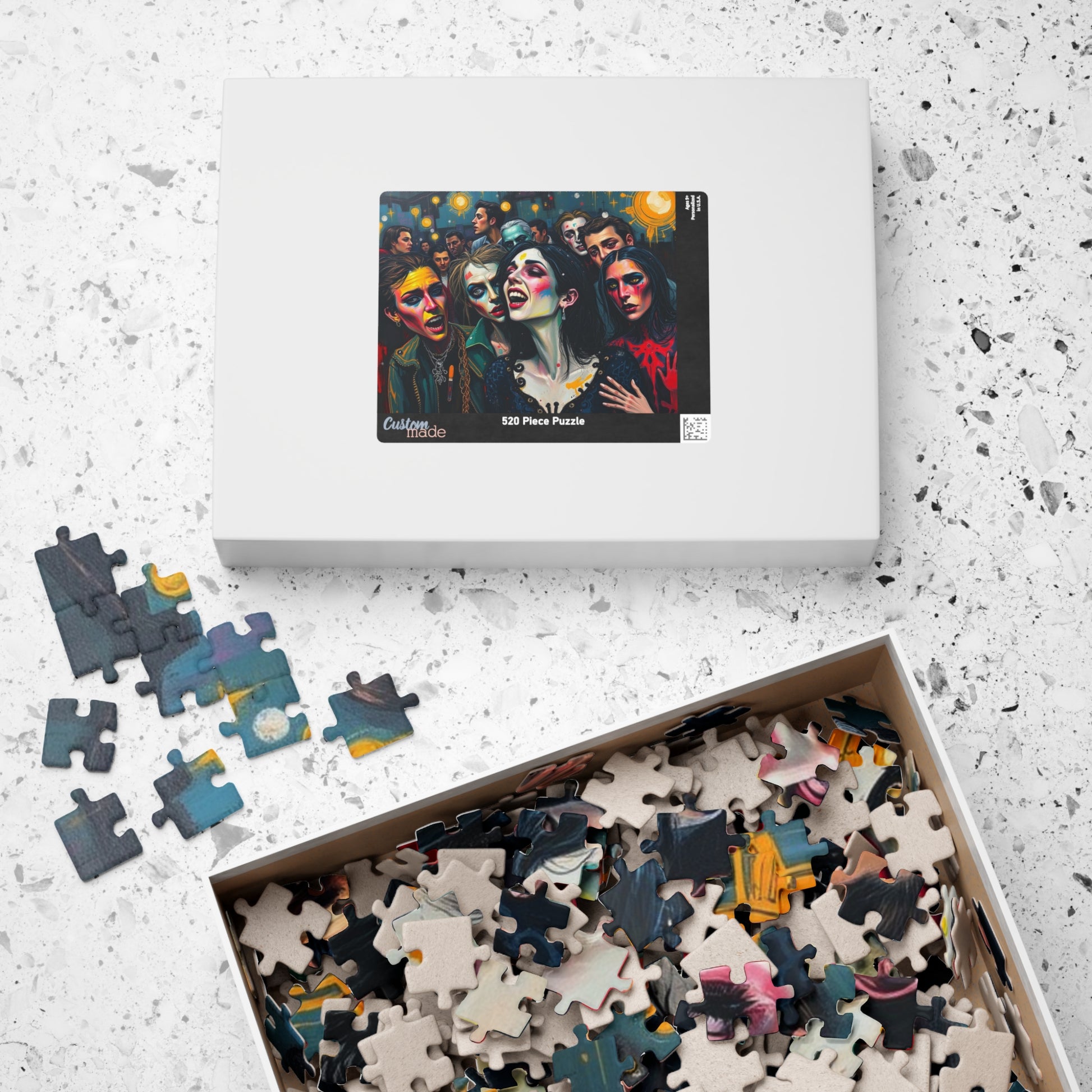 Gothic Party Jigsaw Puzzle, Artistic Puzzle for Adult Entertainment, Ideal for Game Night Solo Fun, Creative Outlet, Gift for Dark Art Lover Puzzle The Puzzle Chest