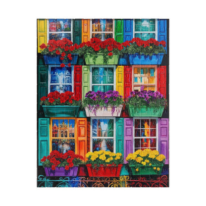 Colorful Flower Window Puzzle, 110/252/520/1014-piece Puzzle, Flower Lover Gift for Friends, Family Game Night, Fun Activity 252 pcs (Vertical) Puzzle The Puzzle Chest