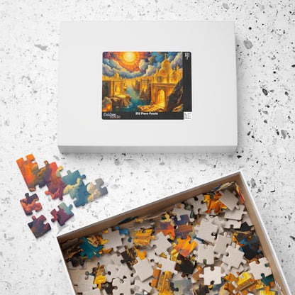 New Jerusalem Jigsaw Puzzle, Shining City of Gold and Crystal, Faith-Based Tabletop Game, Religious Theme, Mindfulness Activity, Giftable