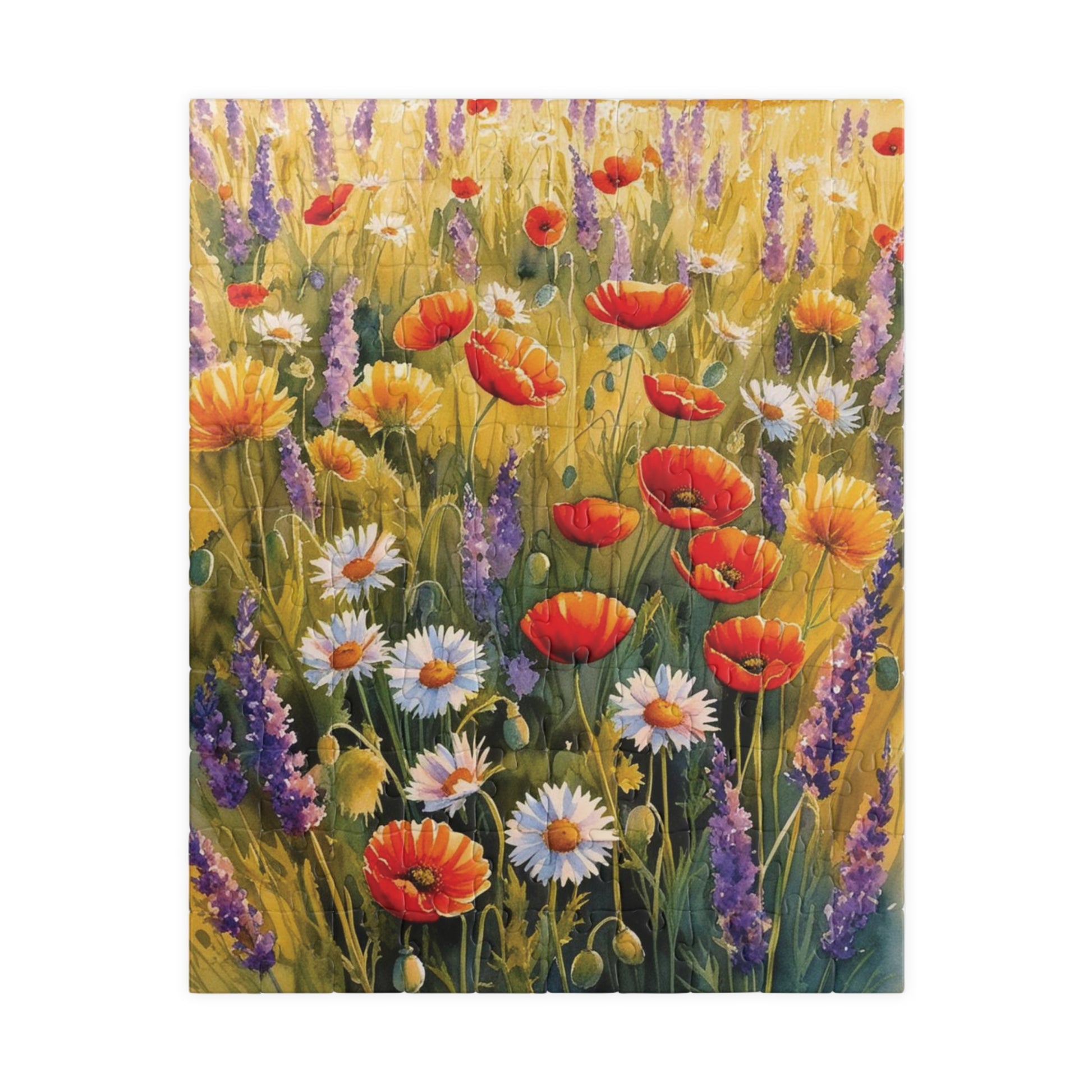 Field of Wildflowers Jigsaw Puzzle, Flowers with Butterflies Floral Landscape Game, 252 520 1014 Piece Nature Lover Gift for Friend 110 pcs (Vertical) Puzzle The Puzzle Chest