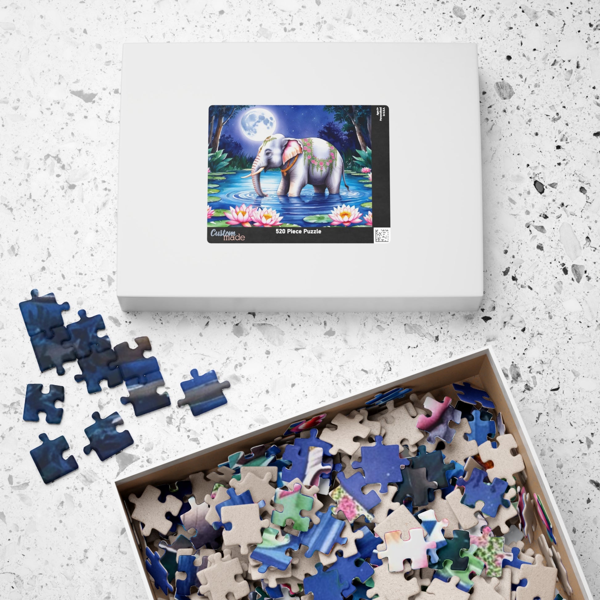 Serene Elephant Puzzle, Jigsaw Game for Puzzle Loving Adults, Mindfulness Gift for Friend, Nature Lover's Fun, Home Entertainment Puzzle The Puzzle Chest