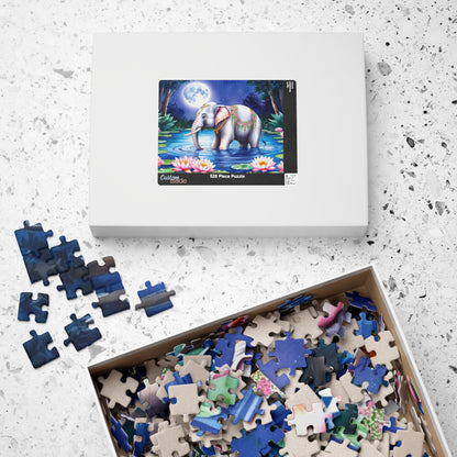 Serene Elephant Puzzle, Jigsaw Game for Puzzle Loving Adults, Mindfulness Gift for Friend, Nature Lover's Fun, Home Entertainment Puzzle The Puzzle Chest