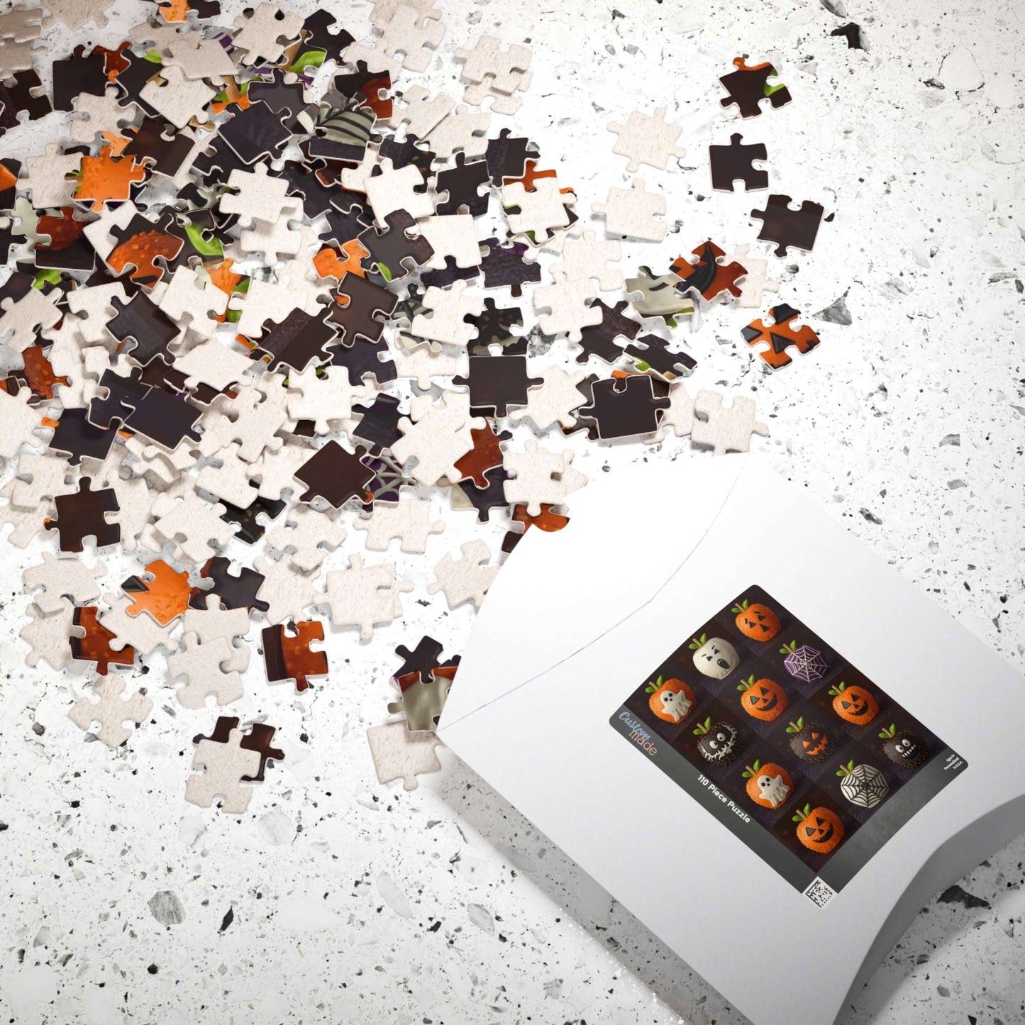 Halloween Candy Apple Jigsaw Puzzle – Grid of Decorative Candied Apples with Spooky Fun Designs Puzzle The Puzzle Chest