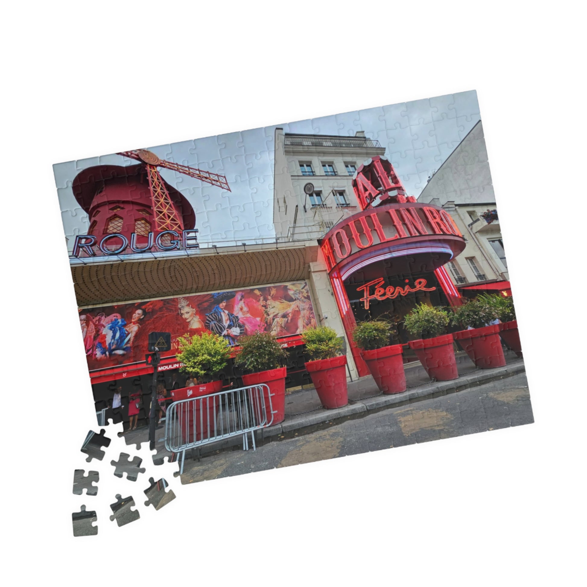 Moulin Rouge Jigsaw Puzzle - Famous French Landmark, Paris France Architecture, Realistic View 252 pcs (Horizontal) Puzzle The Puzzle Chest