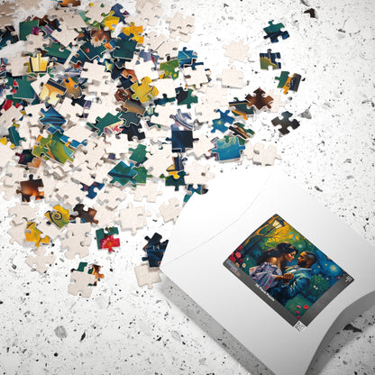 Romantic Black Couple Puzzle, Afro American Art Jigsaw Puzzle for Adult Home Entertainment, Family Night, Puzzle Lover Best Gift for Friends Puzzle The Puzzle Chest
