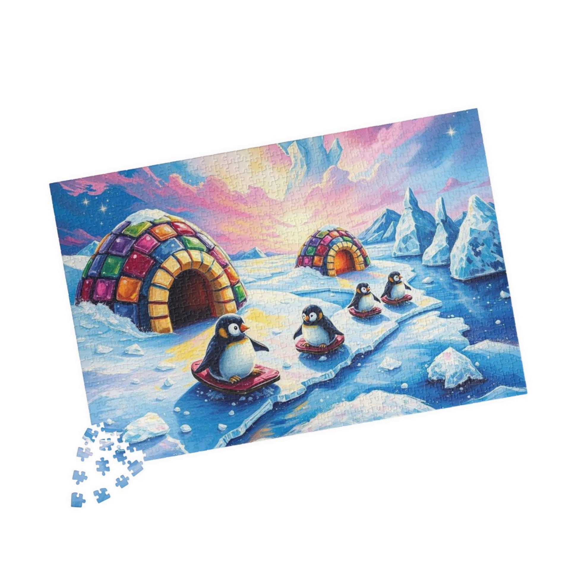 Arctic Whimsy Cozy Penguin Puzzle - 110-1014 Piece Winter Jigsaw, Fun Family or Solo Activity, Holiday or Birthday Gift, Senior Brain Teaser
