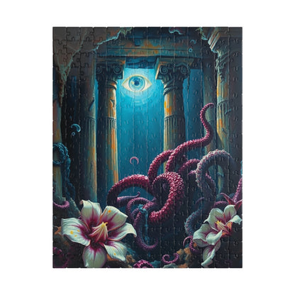Mystical Underwater Octopus Puzzle Art, Perfect Gift for Ocean Lovers, Nautical Home Decor, Relaxation Activity, Unique Challenge 252 pcs (Vertical) Puzzle The Puzzle Chest