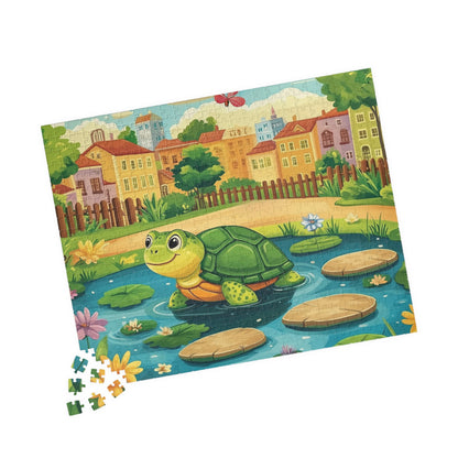 Smiling Turtle Pond Puzzle | Cute Animal Jigsaw Game 520 pcs (Horizontal) Puzzle The Puzzle Chest