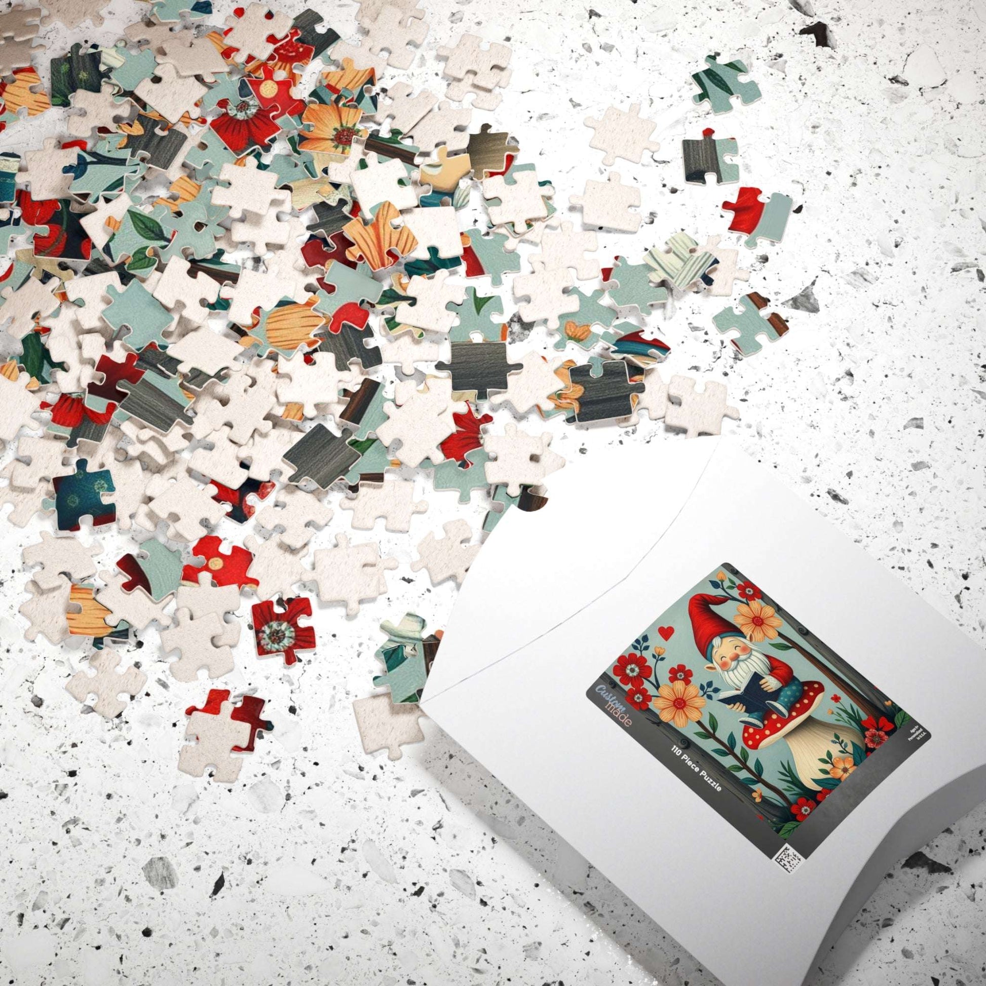 Nordic Gnome Reading Storybook – Scandinavian Folk Forest Dwarf Jigsaw Puzzle Puzzle The Puzzle Chest